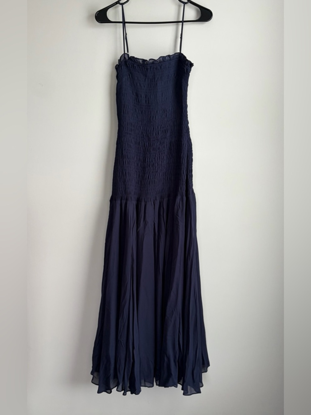 J. Crew Collection Smocked Chiffon Maxi Dress